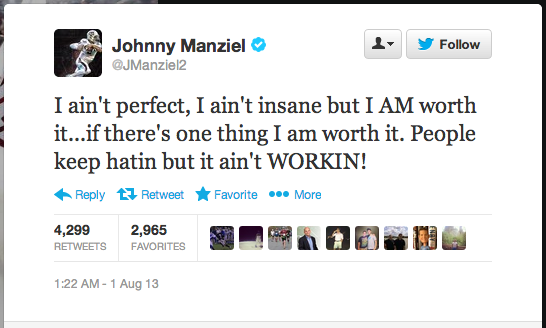 Manziel Tweet