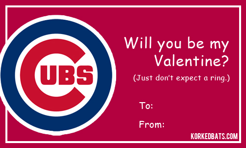 Sports Valentines Cards - Cubs