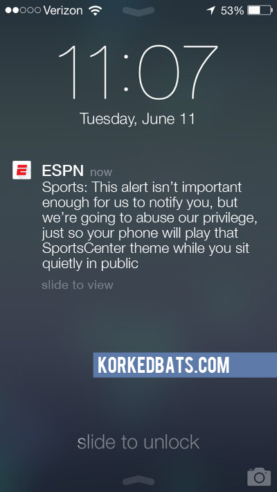 Realistic iPhone Notifications - ESPN 16