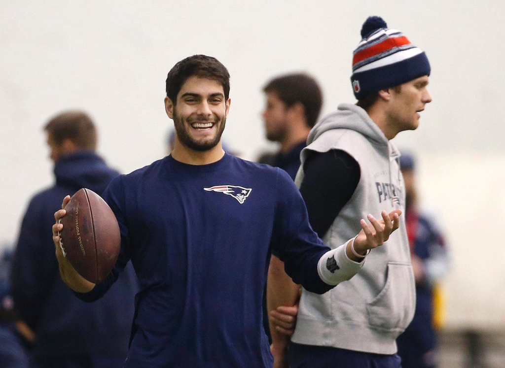 Tom Brady and Jimmy Garoppolo