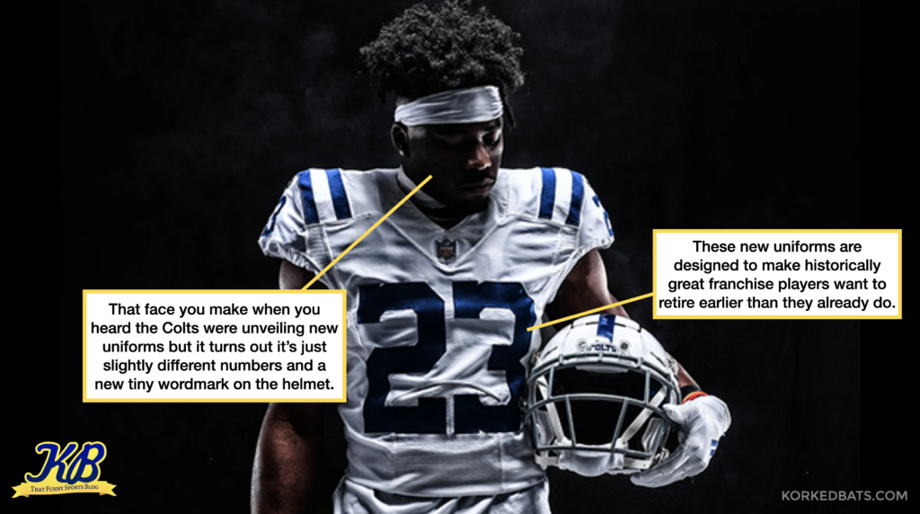 The Indianapolis Colts Unveiled New Uniforms That Are Exactly The Same