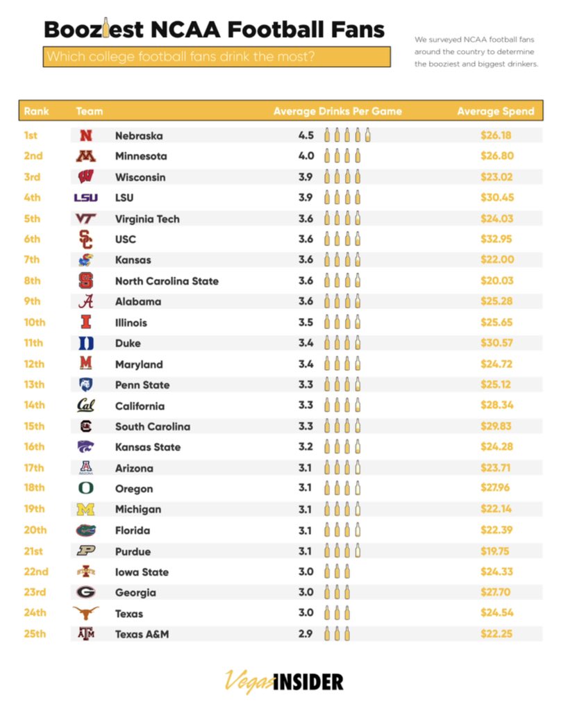 NFL Fan Bases Who Drink The Most